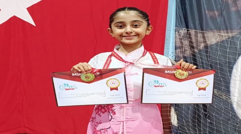 10 YAŞINDAKİ ŞAMPİYON ELİF NUR GÜRLEK’TEN ÇİFTE ALTIN BAŞARI