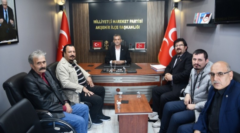 AKŞEHİR GAZETECİLER CEMİYETİ’NDEN MHP İLÇE BAŞKANLIĞI’NA ZİYARET
