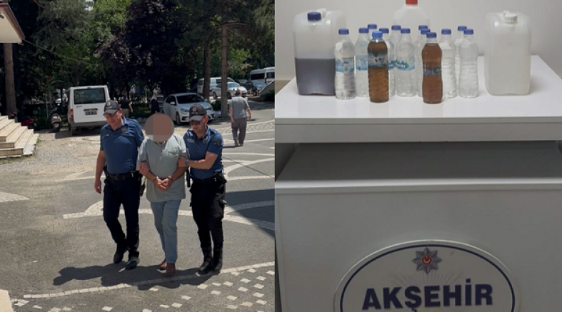 AKŞEHİR POLİSİ SAHTE İÇKİ İMALATINA GEÇİT VERMEDİ