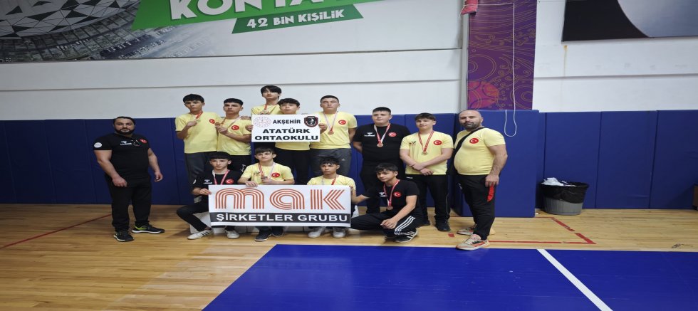 AKŞEHİR ATATÜRK ORTAOKULU’NDAN TARİHİ BİLEK GÜREŞİ BAŞARISI 