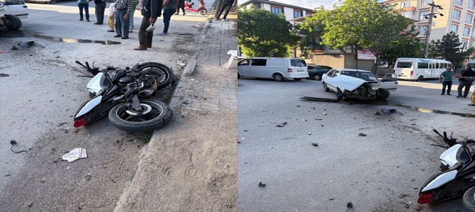 AKŞEHİR’DE KAZA: MOTOSİKLETTEKİ 2 KİŞİ YARALANDI