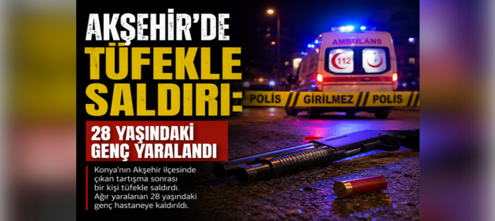 AKŞEHİR’DE TÜFEKLE SALDIRI: 28 YAŞINDAKİ GENÇ YARALANDI