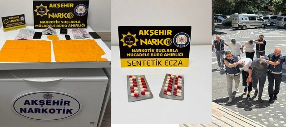AKŞEHİR'DE UYUŞTURUCU OPERASYONU: 6 GÖZALTI, 4 TUTUKLAMA