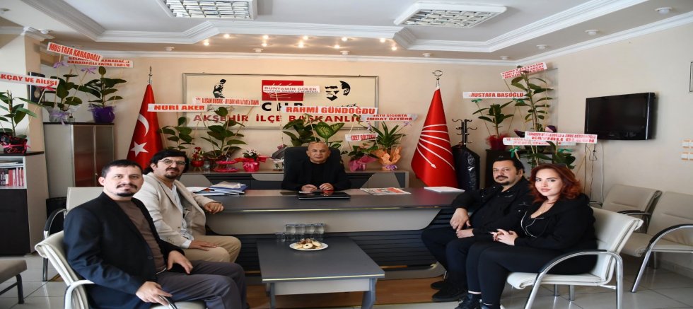 AKŞEHİR GAZETECİLER CEMİYETİ’NDEN CHP AKŞEHİR İLÇE BAŞKANLIĞI’NA ZİYARET
