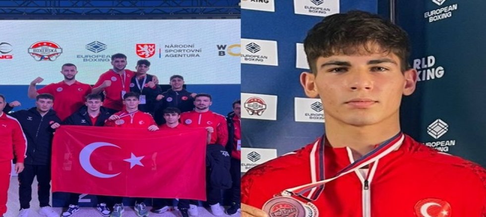 AKŞEHİRLİ BOKSÖR MEHMET ENES ŞANLI AVRUPA ÜÇÜNCÜSÜ OLDU