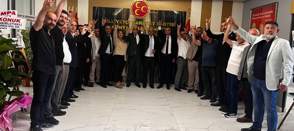 MHP AKŞEHİR TEŞKİLATINDAN KONYA İL BAŞKANI SEDAT GÖNCÜ’YE HAYIRLI OLSUN ZİYARETİ