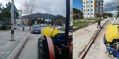 AKŞEHİR BELEDİYESİ YABANİ OT TEMİZLİĞİ VE İLAÇLAMA ÇALIŞMALARINA BAŞLADI