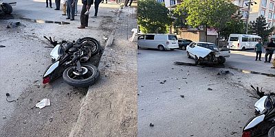 AKŞEHİR’DE KAZA: MOTOSİKLETTEKİ 2 KİŞİ YARALANDI