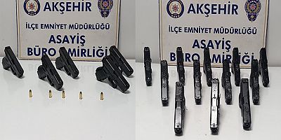 AKŞEHİR’DE SİLAH KAÇAKÇILIĞI OPERASYONU: 17 TABANCA ELE GEÇİRİLDİ - 6 ŞÜPHELİ TUTUKLANDI