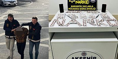 AKŞEHİR’DE UYUŞTURUCU OPERASYONU: 1.400 ADET HAP ELE GEÇİRİLDİ 