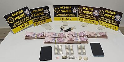 AKŞEHİR’DE UYUŞTURUCU OPERASYONU: 5 GÖZALTI, 1 TUTUKLAMA