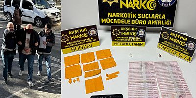 AKŞEHİR’DE UYUŞTURUCUDAN 3 GÖZALTI, 1 TUTUKLAMA