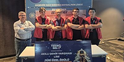 AKŞEHİR FEN LİSESİNDEN TEKNOLOJİ BAŞARISI: “ESWEATHER” PROJESİNE JÜRİ ÖZEL ÖDÜLÜ