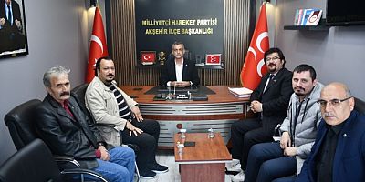 AKŞEHİR GAZETECİLER CEMİYETİ’NDEN MHP İLÇE BAŞKANLIĞI’NA ZİYARET