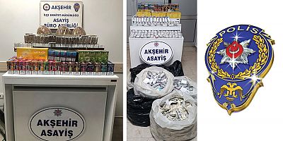 AKŞEHİR POLİSİ KAÇAKÇILARA GÖZ AÇTIRMIYOR