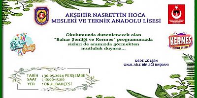 BAHAR ŞENLİĞİ VE KERMES DÜZENLENECEK 