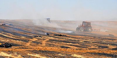 BALYA MAKİNESİNDEN BAŞLADI, 100 DÖNÜM ARAZİYİ KÜL ETTİ