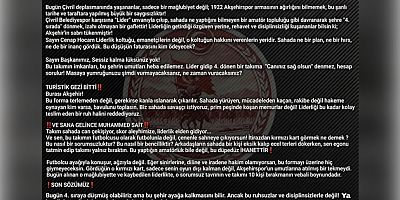 BATI CEPHESİ TARAFTARINDAN SERT AÇIKLAMA 