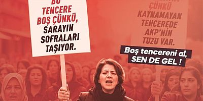 CHP’Lİ KADINLARDAN “BOŞ TENCERE” EYLEMİ