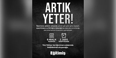 EĞİTİM-İŞ 8 ARALIK’TA ÖĞRETMENE ŞİDDETE KARŞI ETKİNLİK YAPACAK