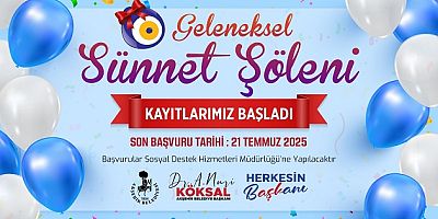 GELENEKSEL SÜNNET ŞÖLENİ KAYIT SÜRECİ BAŞLADI!