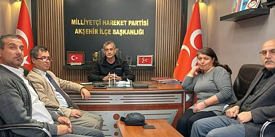 GÖRMEYENLERİ KORUMA DERNEĞİ AKŞEHİR TEMSİLCİLİĞİNDEN MHP İLÇE BAŞKANLIĞINA ZİYARET