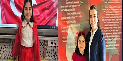 HAYDAR TUNA İLKOKULU ÖĞRENCİSİ LİVA NUR KIZAR’DAN İSTİKLAL MARŞI GURURU