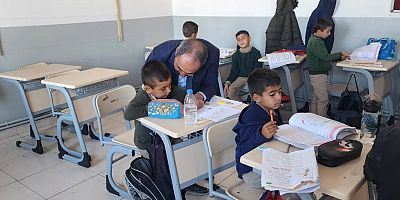 İŞCAN'DAN SARAY İLK VE ORTAOKULUNA ZİYARET 