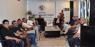 KAYMAKAM DR. MEHMET ÖZEL’DEN AKŞEHİR TİCARET VE SANAYİ ODASINA VEDA ZİYARETİ 