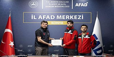KONYA AFAD’DAN CAN-KURT’A TEŞEKKÜR BELGESİ