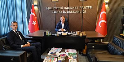 MHP AKŞEHİR İLÇE BAŞKANI YILDIZ’DAN BAŞKAN KARAARSLAN’A ZİYARET