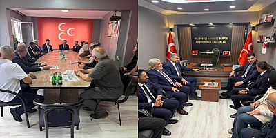 MİLLETVEKİLİ ORHAN ERDEM VE BAKAN YARDIMCISI MUSA HEYBET’TEN MHP’YE ZİYARET