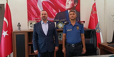 BAŞKAN SERDAR AYTAÇ’TAN EMNİYET MÜDÜRÜ TALET AFŞAR’A HAYIRLI OLSUN ZİYARETİ