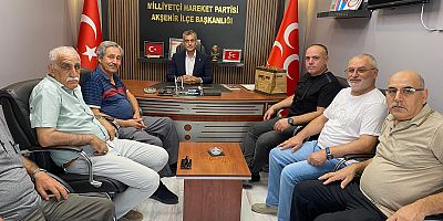 SEYYİD MAHMUD HAYRANİ DERNEĞİ'NDEN AKŞEHİR MHP’YE ZİYARET