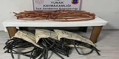 YUNAK’TA KABLO HIRSIZLIĞI OLAYI AYDINLATILDI