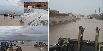 YUNAK’TA KISA SÜRELİ YAĞIŞ SELE DÖNÜŞTÜ 