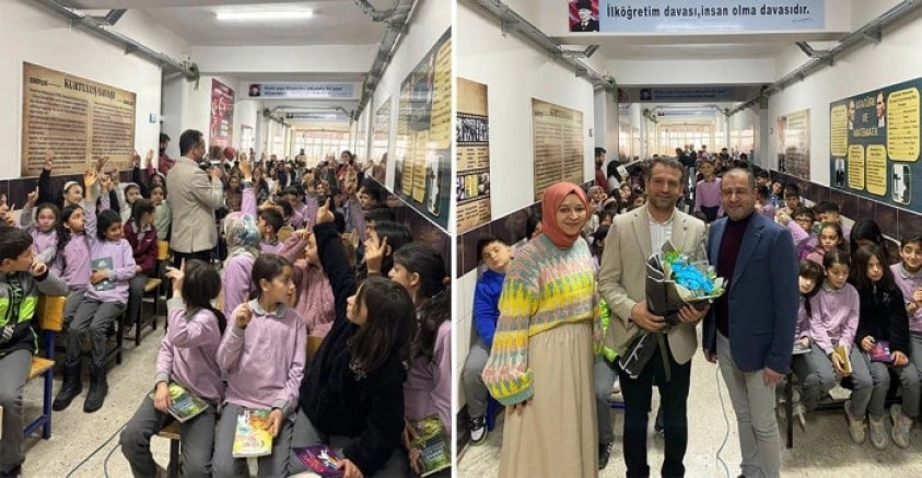YAZAR MİHRALİ ÇELİK, ÇAKILLAR VALİ KEMAL KATITAŞ İMAM HATİP ORTAOKULU’NDA ÖĞRENCİLERLE BULUŞTU